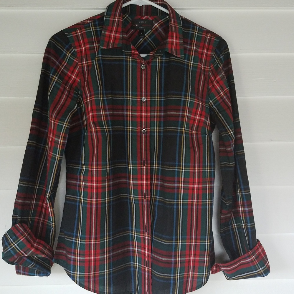 J.Crew EUC plaid button down shirt